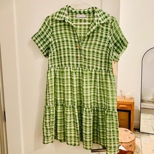 Plaid Babydoll dress from Urban Outfitters